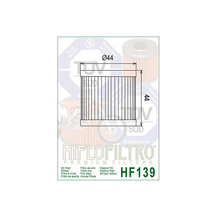 E1713900 HF139 FILTRO OLIO SUZUKI DR 400 Z S/E 00 - 02 HF139 | HIFLO FILTRO |