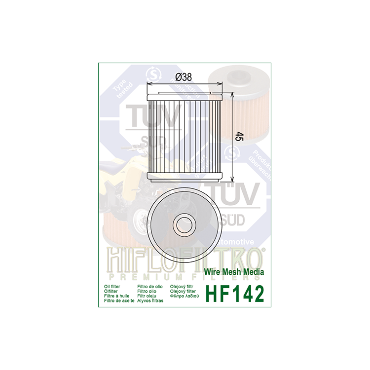 E1714200 HF142 FILTRO OLIO YAM.YZ/WR 250/426 - 02 HF142 | HIFLO FILTRO |