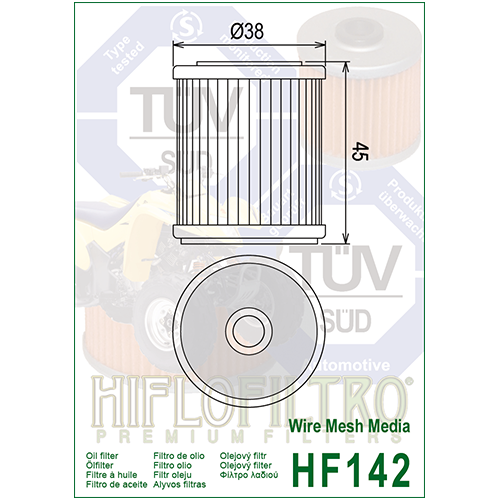 E1714200 HF142 FILTRO OLIO YAM.YZ/WR 250/426 - 02 HF142 | HIFLO FILTRO |