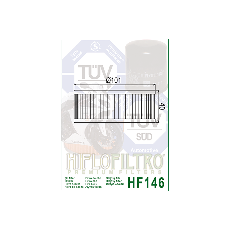 E1714600 HF146 FILTRO OLIO YAMAHA V - MAX 1200 85 - 95 HF146 | HIFLO FILTRO |