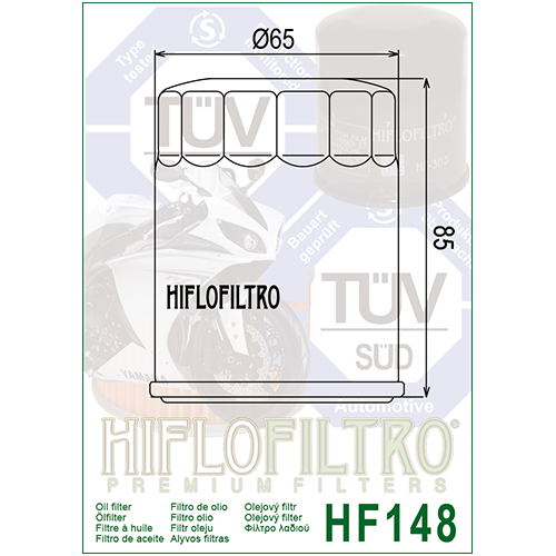 E1714800 HF148 FILTRO OLIO YAMAHA FJR 1300 01 - 02 HF148 | HIFLO FILTRO |
