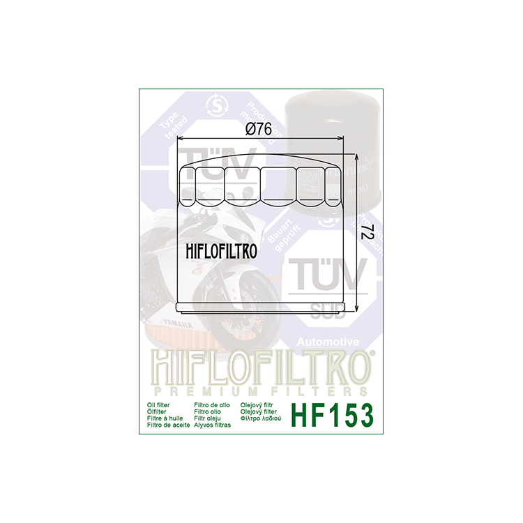 E1715300 HF153 FILTRO OLIO DUCATI MONSTER - 748 - 996 - 998 HF153 | HIFLO FILTRO |
