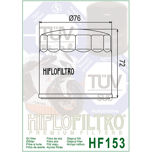 E1715300 HF153 FILTRO OLIO DUCATI MONSTER - 748 - 996 - 998 HF153 | HIFLO FILTRO |