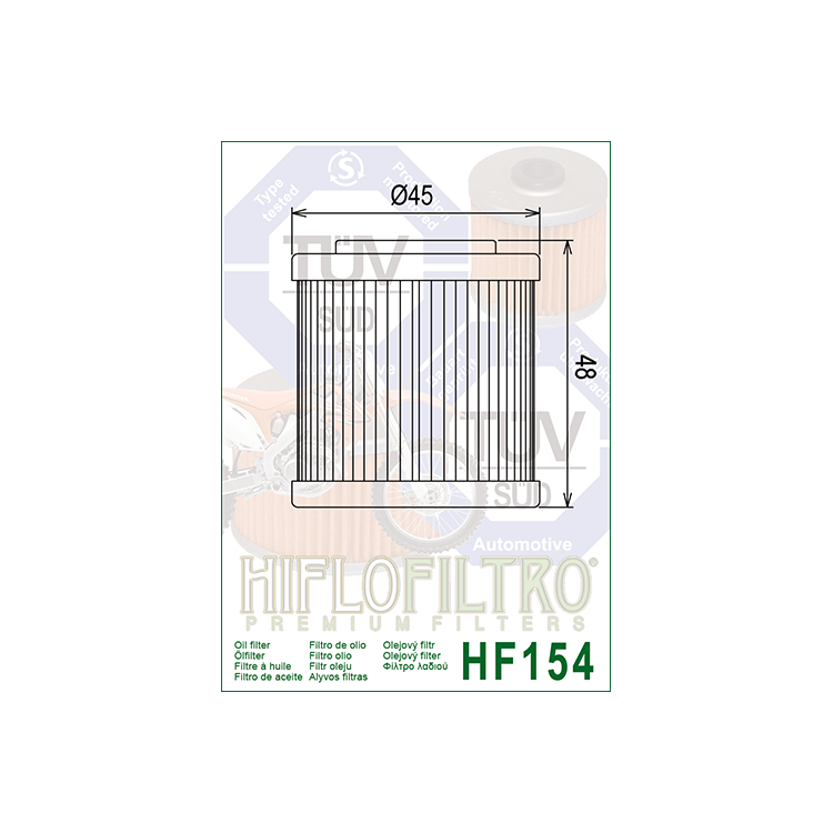 E1715400 HF154 FILTRO OLIO HUSQVARNA 630 TE/ SMS 10 - HF154 | HIFLO FILTRO |