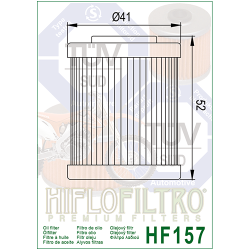 E1715700 HF157 FILTRO OLIO KTM 250 EX450 SX/EXC HF157 | HIFLO FILTRO |