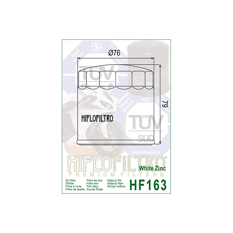 E1716300 HF163 FILTRO OLIO BMW R 850 GS 99 - GRIGIO HF163 | HIFLO FILTRO |