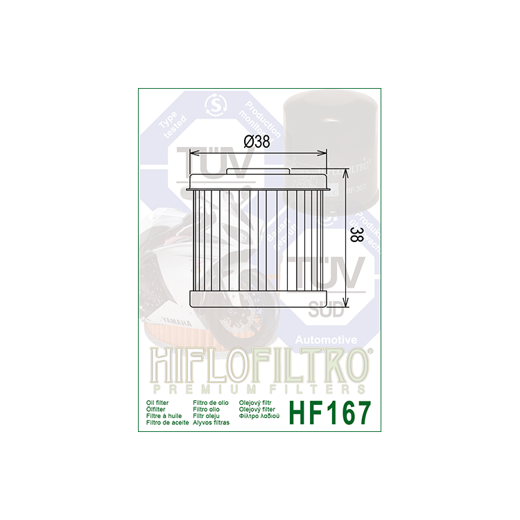 E1716700 HF167 FILTRO OLIO LML STAR 4T 125/ 150 09 - 11 - DAELIM VS/V | HIFLO FILTRO |