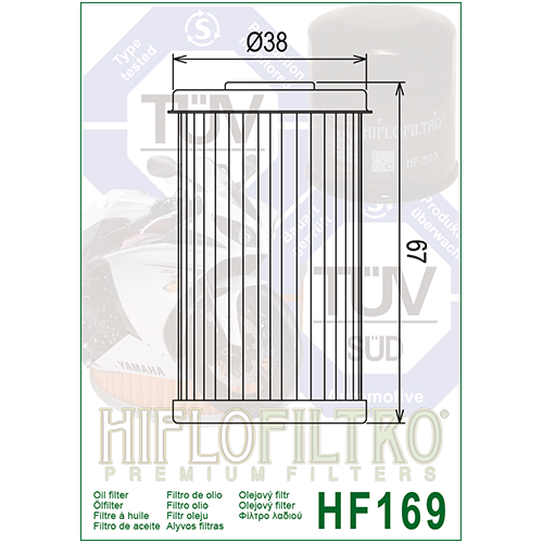 E1716900 HF169 FILTRO OLIO DAELIM VJ125/VL125 HF169 | HIFLO FILTRO |