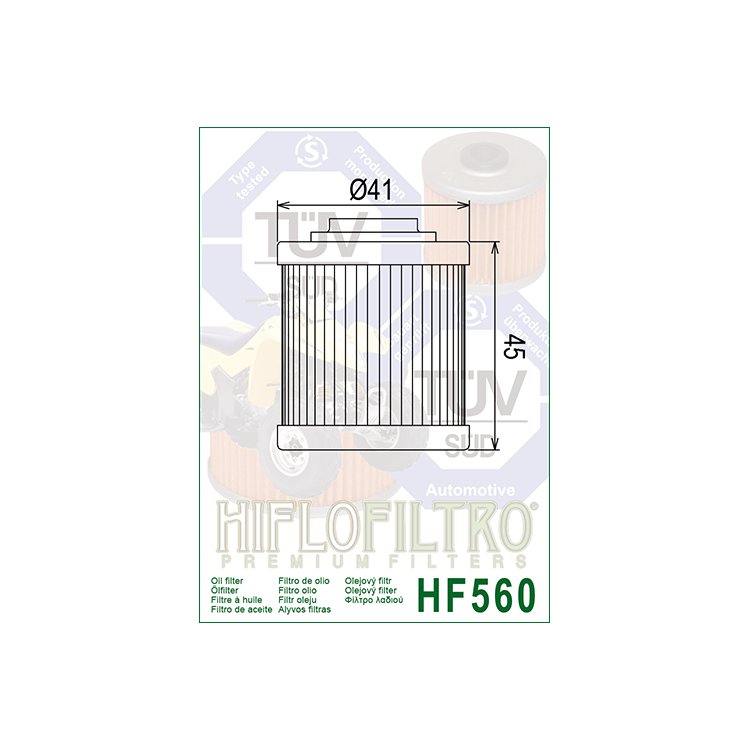 E1756000 HF560 FILTRO OLIO CAN - AM 450 09 HF560 | HIFLO FILTRO |