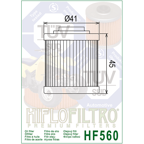 E1756000 HF560 FILTRO OLIO CAN - AM 450 09 HF560 | HIFLO FILTRO |