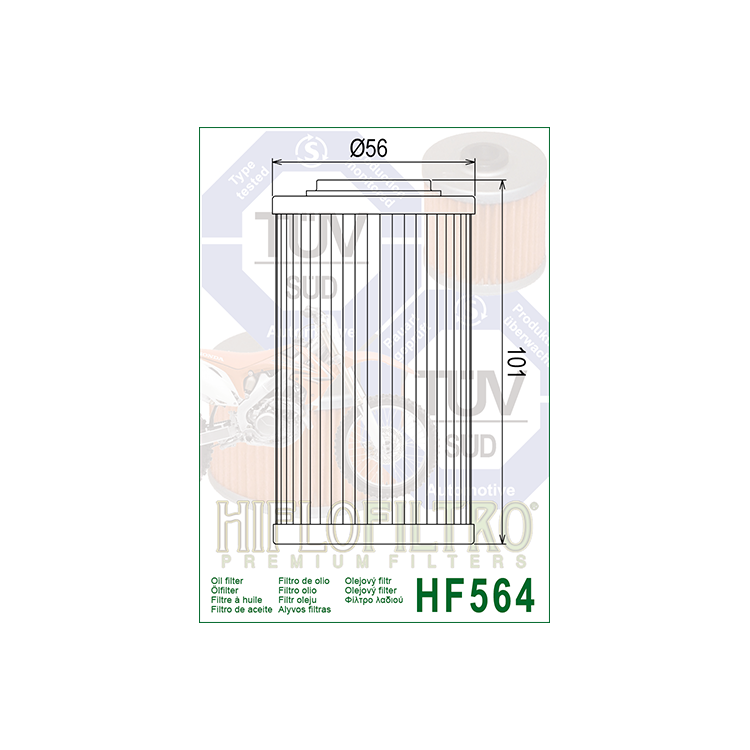 E1756400 HF564 FILTRO OLIO APRILIA RSV R 1000 04 - TUONO R 06 - HF564 | HIFLO FILTRO |