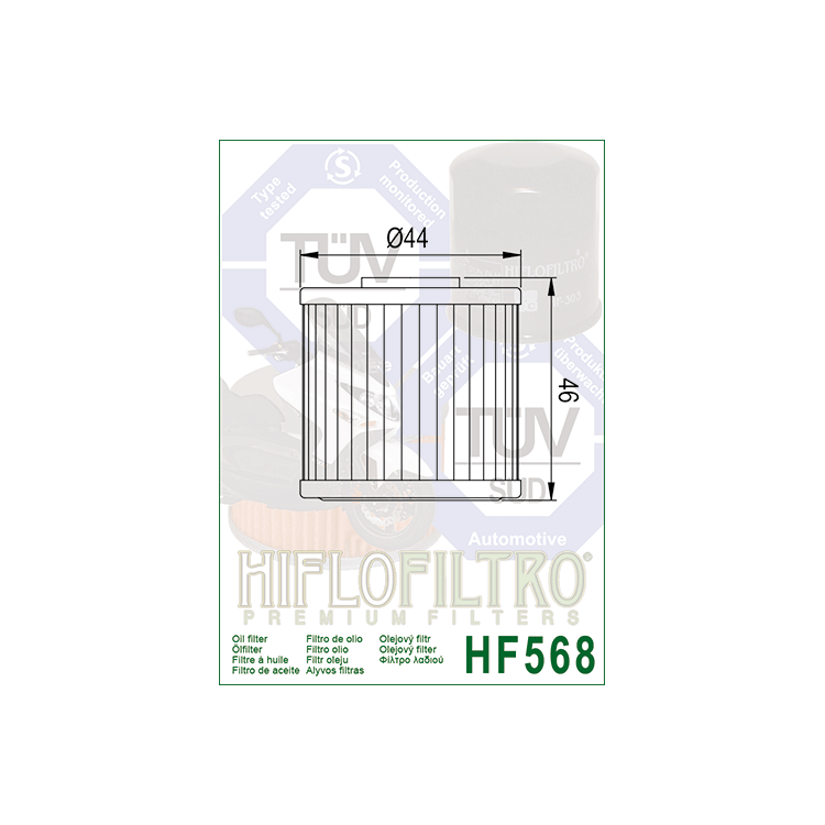 E1756800 HF568 FILTRO OLIO KYMCO X - CITING 400 12 - 18 HF568 | HIFLO FILTRO |