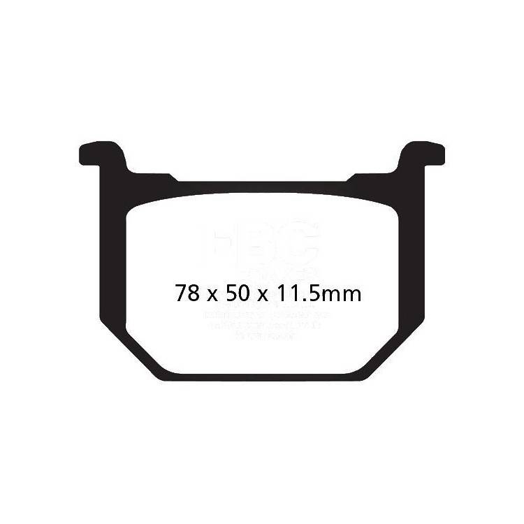 PASTIGLIE FRENO  MESCOLA ORGANICA MOTO CODICE R1205100 | EBC BRAKES | MPN: FA051