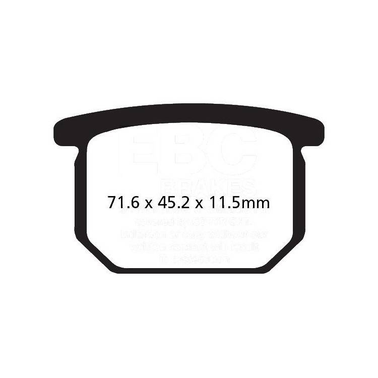 PASTIGLIE FRENO  MESCOLA ORGANICA MOTO CODICE R1206500 | EBC BRAKES | MPN: FA065
