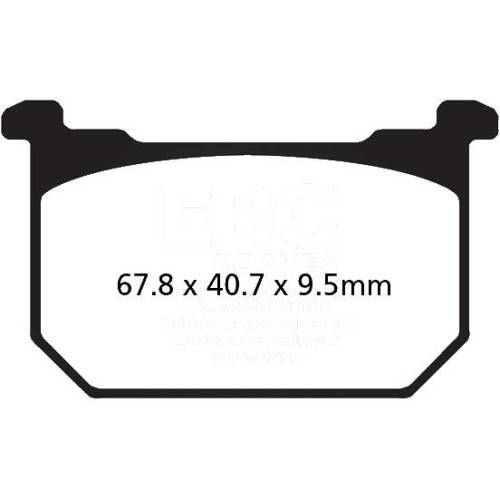 PASTIGLIE FRENO  MESCOLA ORGANICA MOTO CODICE R1206800 | EBC BRAKES | MPN: FA068