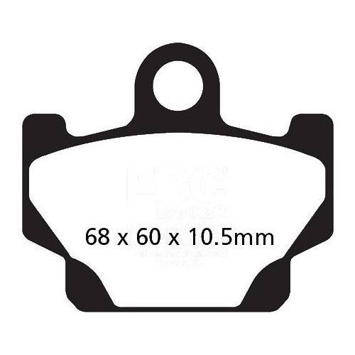 PASTIGLIE FRENO  MESCOLA ORGANICA MOTO CODICE R1208100 | EBC BRAKES | MPN: FA081