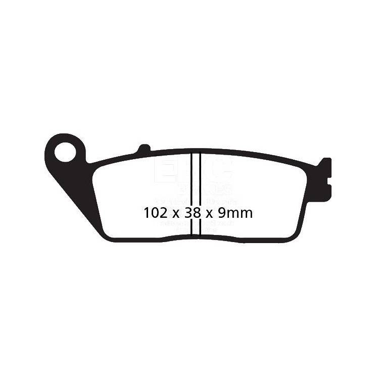 PASTIGLIE FRENO  MESCOLA ORGANICA MOTO CODICE R1214200 | EBC BRAKES | MPN: FA142