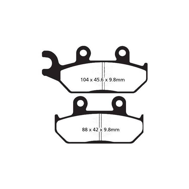 PASTIGLIE FRENO  MESCOLA ORGANICA MOTO CODICE R1217200 | EBC BRAKES | MPN: FA172TT