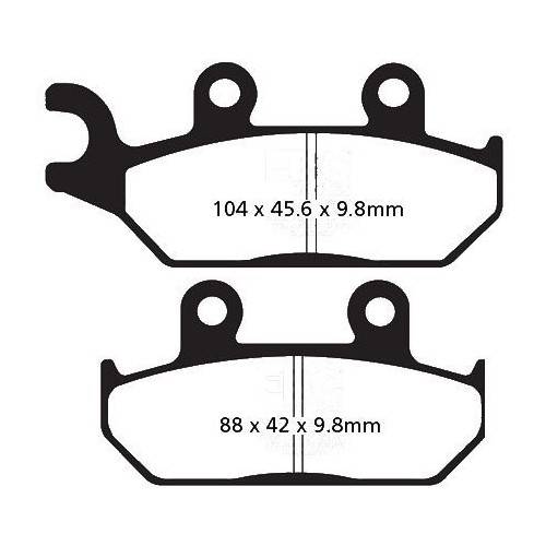 PASTIGLIE FRENO  MESCOLA ORGANICA MOTO CODICE R1217200 | EBC BRAKES | MPN: FA172TT