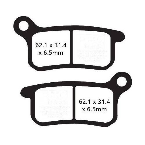 PASTIGLIE FRENO  MESCOLA ORGANICA MOTO CODICE R1235700 | EBC BRAKES | MPN: FA357TT