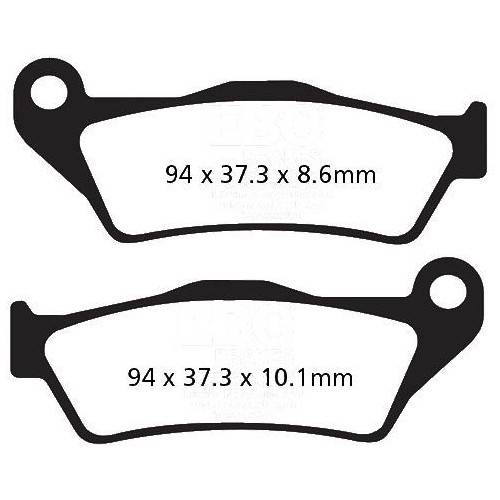 PASTIGLIE FRENO  MESCOLA ORGANICA MOTO CODICE R1236300 | EBC BRAKES | MPN: FA363