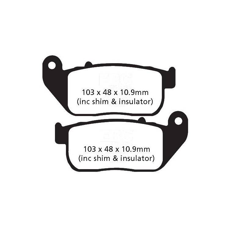 PASTIGLIE FRENO  MESCOLA SEMI SINTERIZZATAIZZATA MOTO CODICE R1338100 | EBC BRAKES | MPN: FA381V