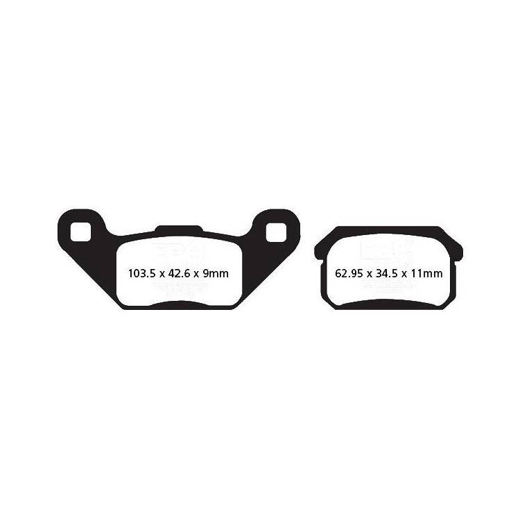 PASTIGLIE FRENO  MESCOLA ORGANICA MOTO CODICE R1243100 | EBC BRAKES | MPN: FA431TT
