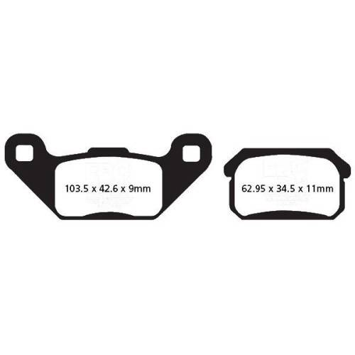 PASTIGLIE FRENO  MESCOLA ORGANICA MOTO CODICE R1243100 | EBC BRAKES | MPN: FA431TT