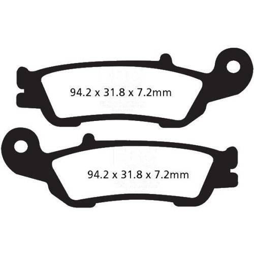 PASTIGLIE FRENO  MESCOLA ORGANICA MOTO CODICE R1245000 | EBC BRAKES | MPN: FA450TT