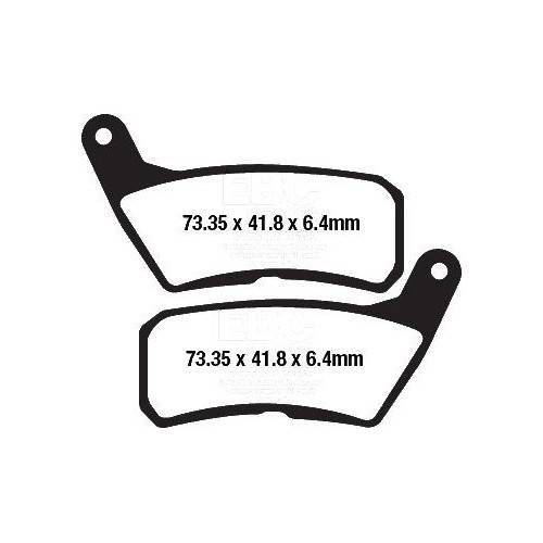 PASTIGLIE FRENO  MESCOLA ORGANICA MOTO CODICE R1265400 | EBC BRAKES | MPN: FA654