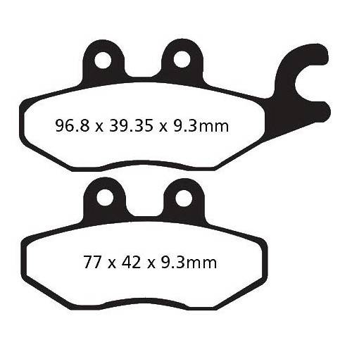 PASTIGLIE FRENO  MESCOLA CARBON SCOOTER CODICE R2341800 | EBC BRAKES | MPN: SFAC418
