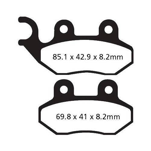 PASTIGLIE FRENO  MESCOLA CARBON SCOOTER CODICE R2326400 | EBC BRAKES | MPN: SFAC264