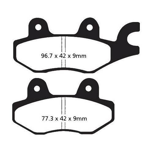 PASTIGLIE FRENO  MESCOLA CARBON SCOOTER CODICE R2319700 | EBC BRAKES | MPN: SFAC197
