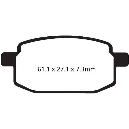 PASTIGLIE FRENO  MESCOLA CARBON SCOOTER CODICE R2316900 | EBC BRAKES | MPN: SFAC169
