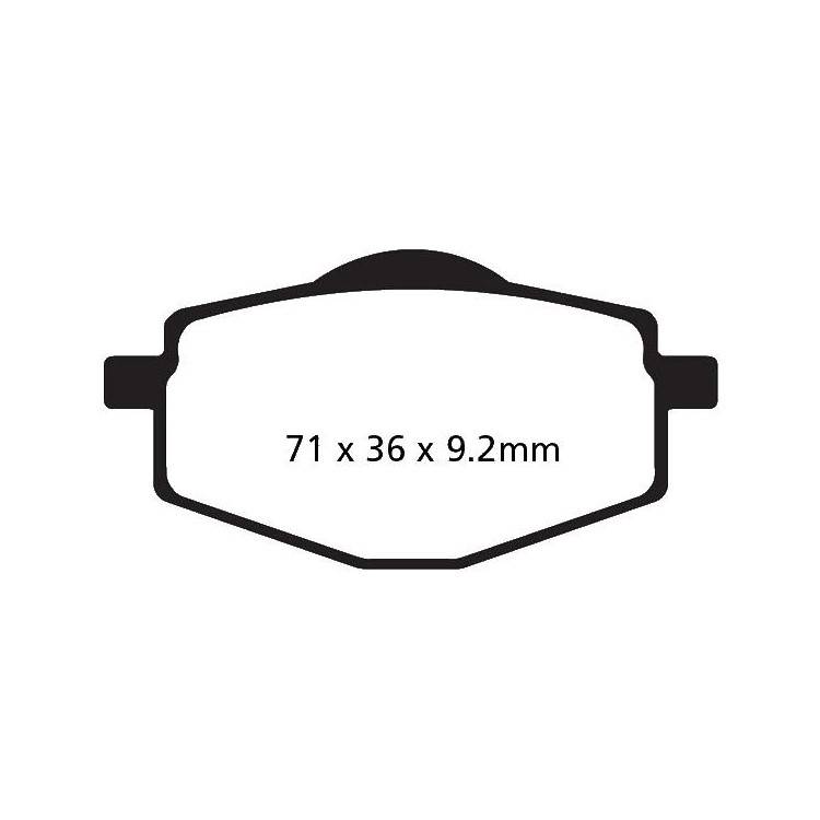 PASTIGLIE FRENO  MESCOLA CARBON SCOOTER CODICE R2310100 | EBC BRAKES | MPN: SFAC101