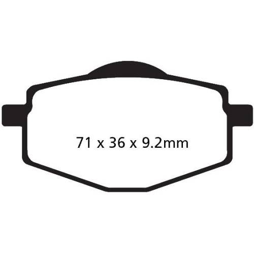 PASTIGLIE FRENO  MESCOLA CARBON SCOOTER CODICE R2310100 | EBC BRAKES | MPN: SFAC101