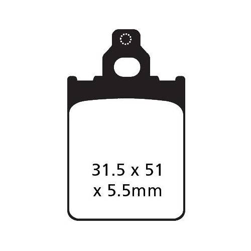 PASTIGLIE FRENO  MESCOLA CARBON SCOOTER CODICE R2318600 | EBC BRAKES | MPN: SFAC186