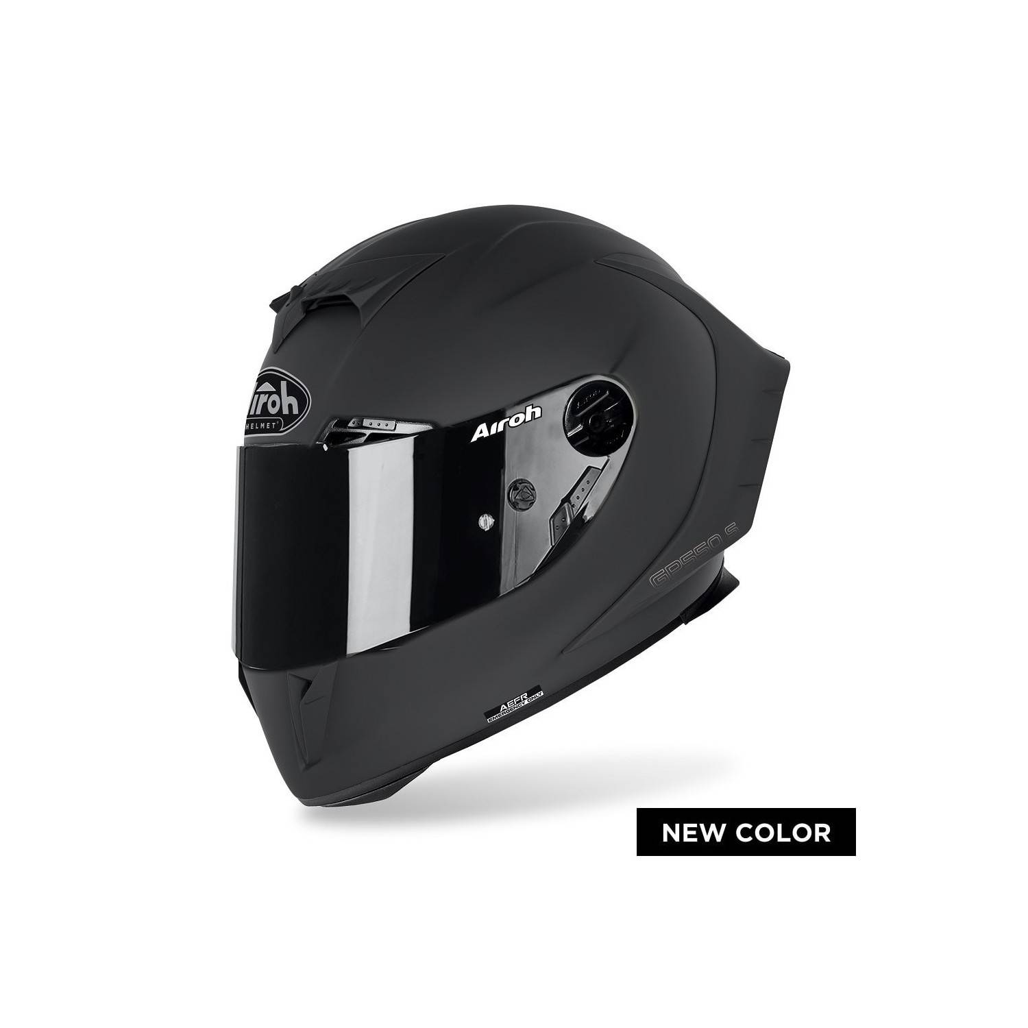 AIROH GP550 S Casco Moto Racing – Grigio Opaco, Taglia XL, HPC, Omologato ECE 2205, Con Pinlock