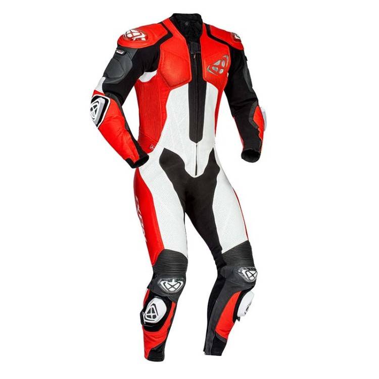 VENDETTA EVO NERO ROSSO BIANCO TUTA PELLE UOMO | IXON