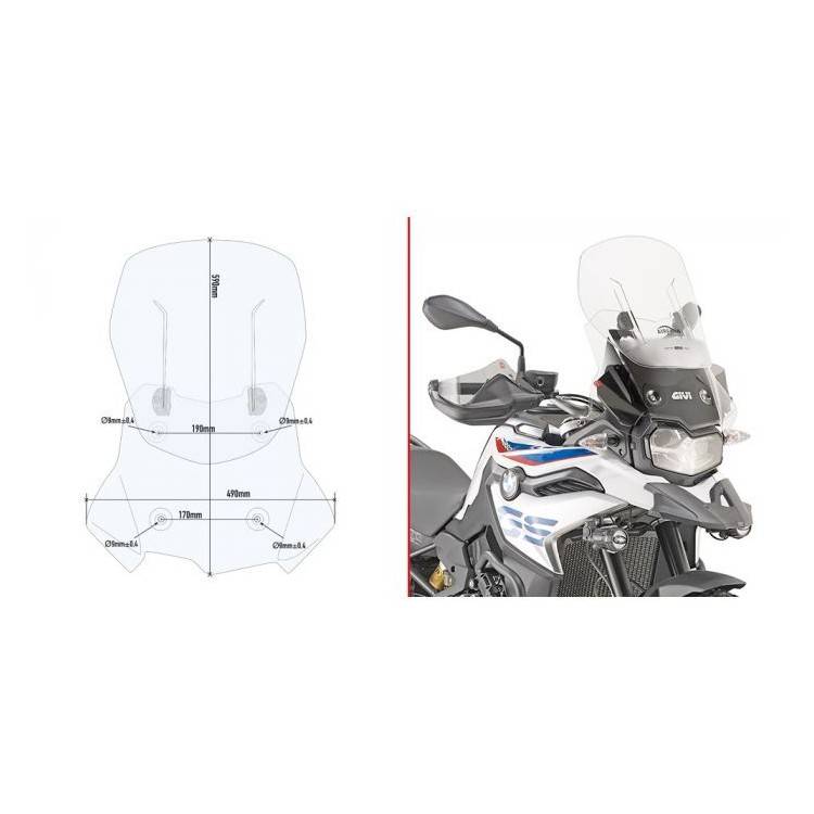 GIVI SCHERMO BMW F850GS TRASP.2018 F850GS 202 | AF5127