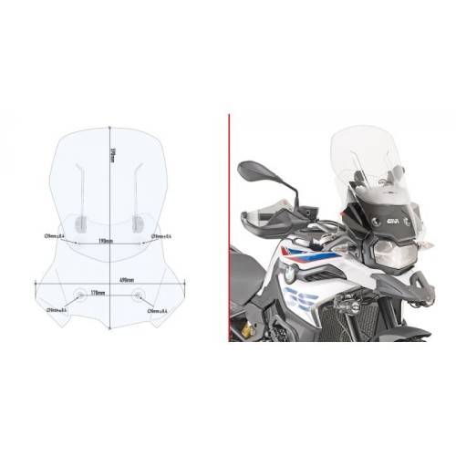 GIVI SCHERMO BMW F850GS TRASP.2018 F850GS 202 | AF5127