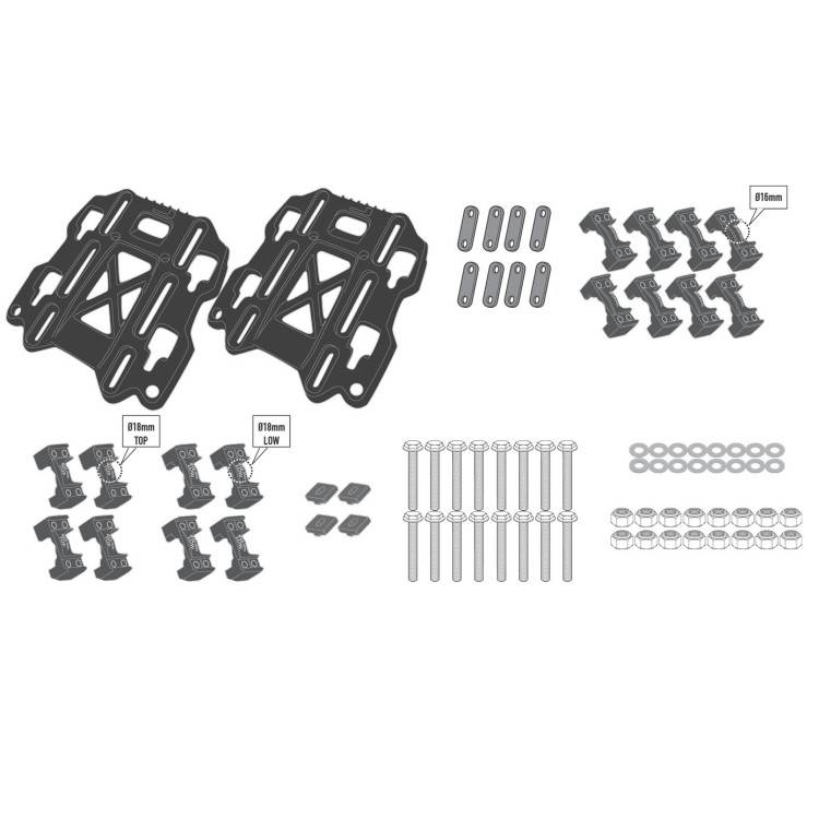 GIVI SISTEMA FISSAGGIO X PORTAVAL. TUBOLARE G | ZGRT709FS