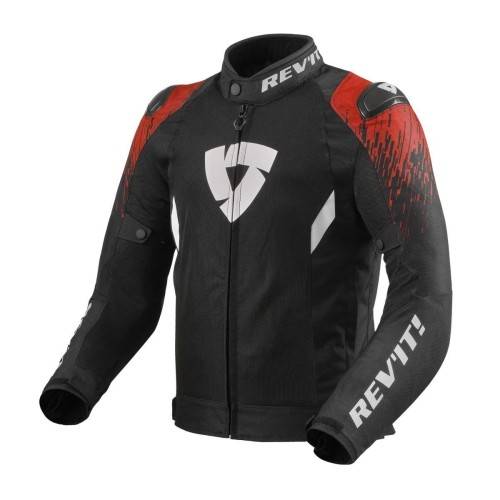 GIACCA QUANTUM 2 AIR NERO-ROSSO REGULAR | REV'IT