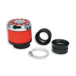 0413528 FILTRO ARIA RED FILTER E13 CON DIAM 42-50-60 DRITTO PER CARBURATORI PHBH - MIKUNI - KEIHIN | MALOSSI