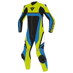 TUTA INTERA PELLE GEN Z JUNIOR PERF. FLUO YELLOW LIGHT BLUE | DAINESE