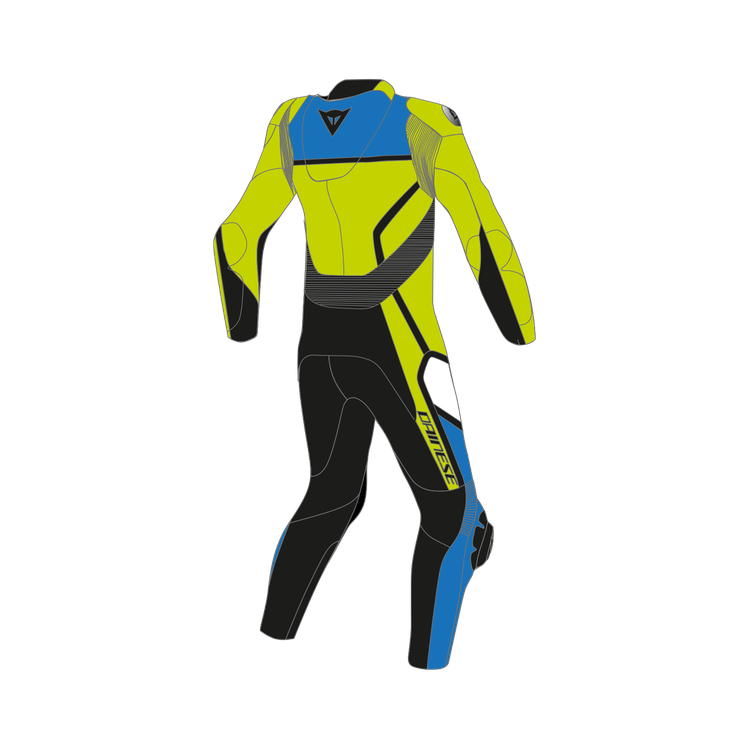 TUTA INTERA PELLE GEN Z JUNIOR PERF. FLUO YELLOW LIGHT BLUE | DAINESE