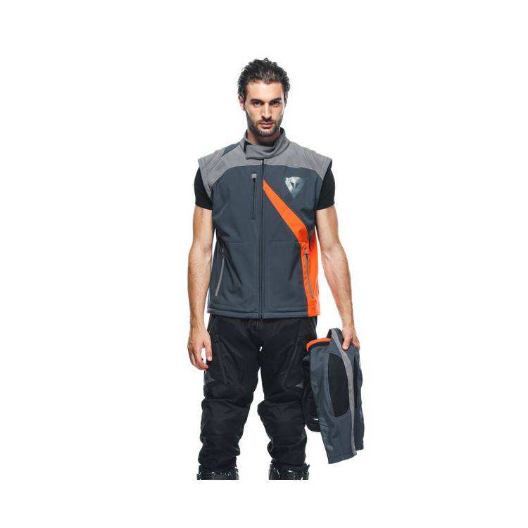GIACCA RANCH TESSUTO EBONY CHARCOAL GRAY FLAME ORA | DAINESE