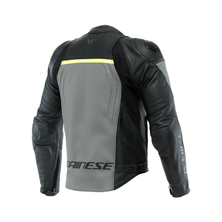 GIACCA RACING 4 PELLE CHARCOAL GRAY BLACK | DAINESE