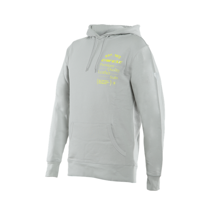 PADDOCK HOODIE GLACIER GRAY FLUO YELLOW | DAINESE
