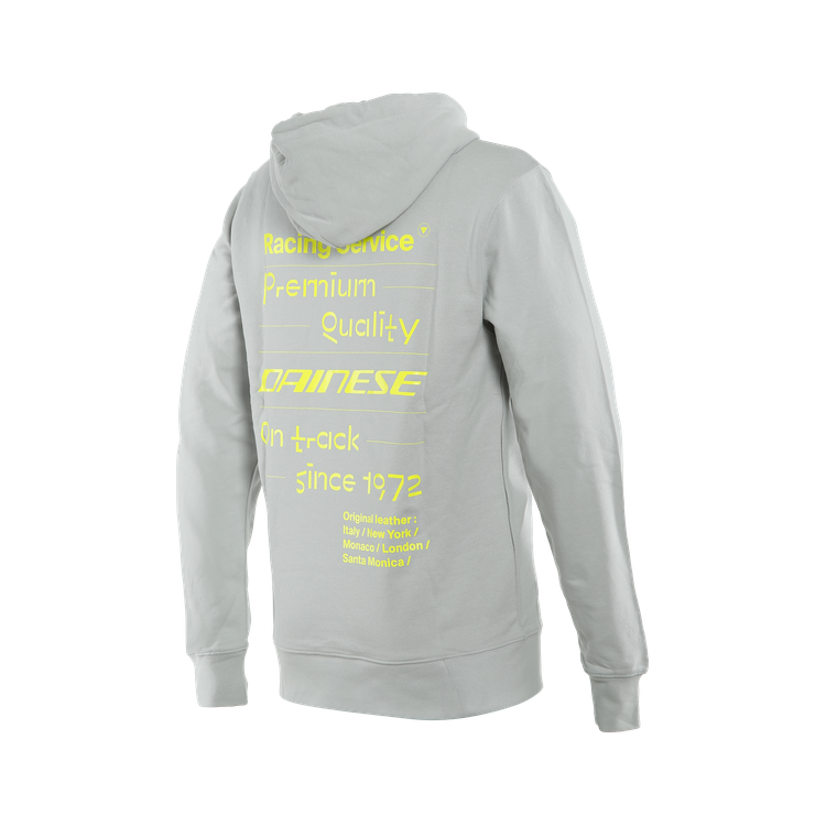 PADDOCK HOODIE GLACIER GRAY FLUO YELLOW | DAINESE
